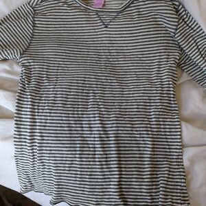 Black and White Long Sleeve Striped Tee